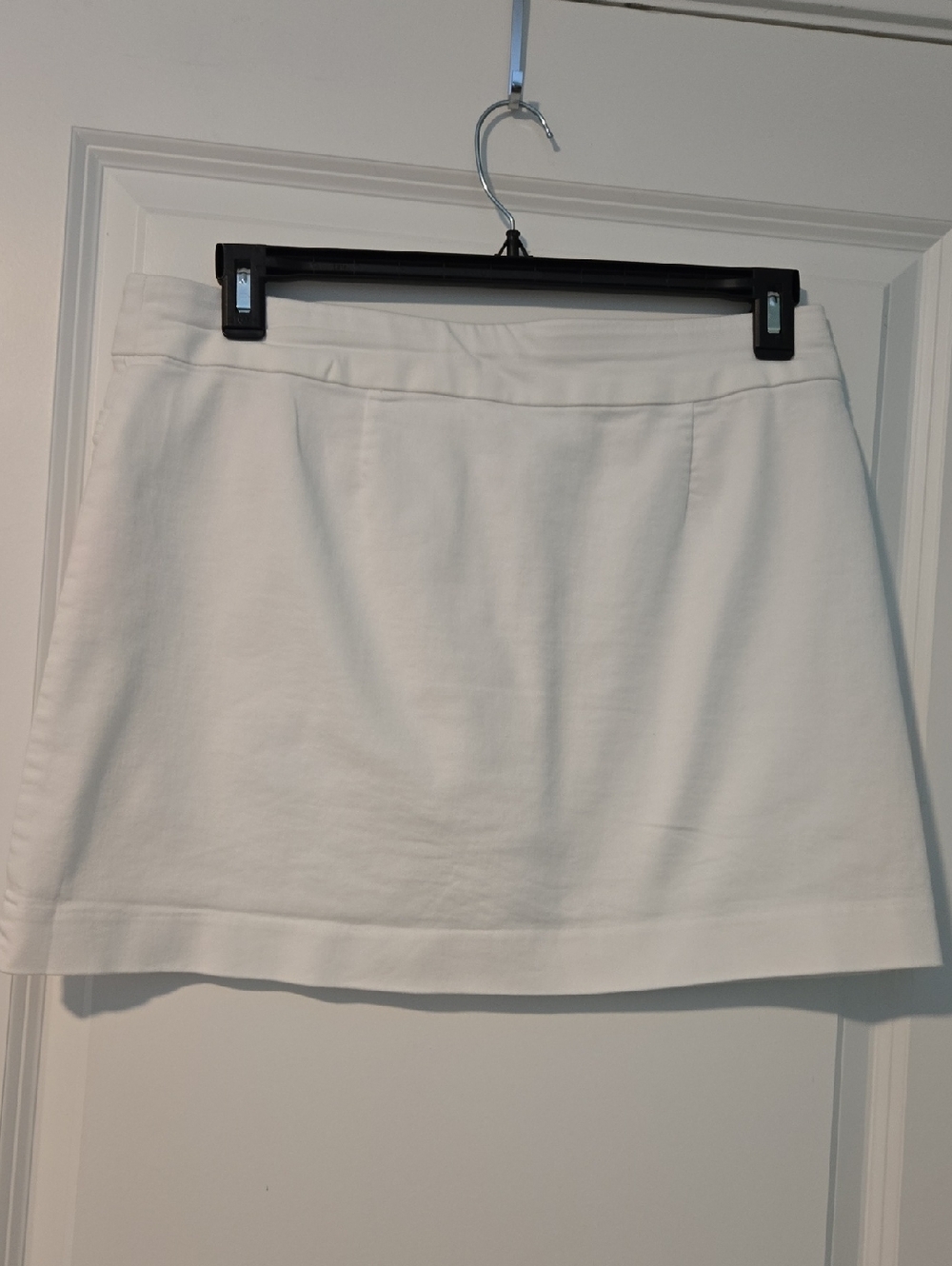 croft & barrow White Cotton Blend Mini Skort